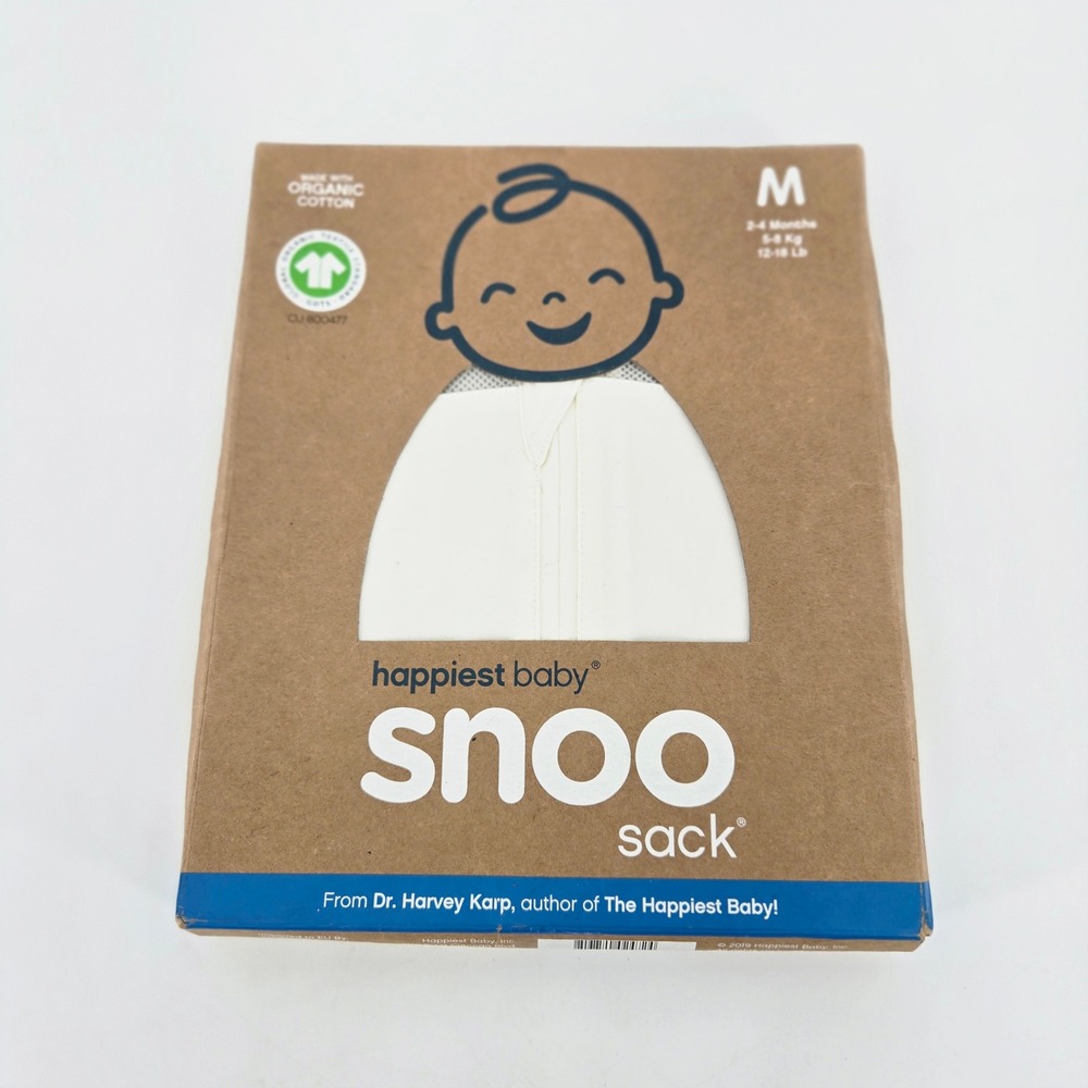 Happiest Baby SNOO Sack Ivory Organic Cotton Sleep Sack Size Medium NEW